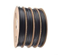 Gaine thermorétractable en polyéthylène noir de 100 m avec rapport de rétrécissement 2:1 pour la protection des fils, l'étanchéité des joints de soudure et les besoins d'isolation électrique (6 mm)