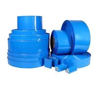 Gaine thermorétractable en PVC bleu for batterie 18650, largeur 29,5 à 300 mm, film de protection isolé, boîtier au lithium, manchon de câble(Width 85mm Dia 54mm,3 meters)