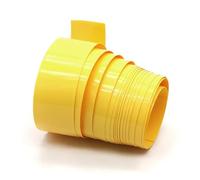 Gaine thermorétractable en PVC jaune for batterie 18650, largeur 29,5 à 200 mm, film de protection isolé, boîtier au lithium, manchon de câble(Width 85mm Dia 54mm,3 meters)