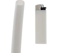 Gaine Thermorétractable en Sachet, 3.2mm Après Rétreint Diamètre, 6.4mm Avant Rétreint Diamètre, 10cm Longueur, Blanc, Lot de 11