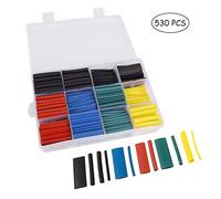 Gaine Thermorétractable Lot de 530 Pièces Diamètre 1.5mm-10mm Kit Ratio 2:1 Tube Thermorétractables pour Câble Isolant électrique 5 Couleurs 8 Tailles