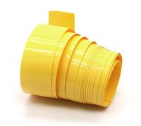 Gaine thermorétractable, Manchon de câble en silic Heat Shrink Tubing Film Wrap Case Cable Sleeve Yellow Multiple Widths 2 Meters PVC(40mm)