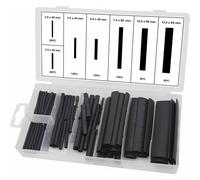 Gaine thermorétractable noir - Coffret de 100 pcs STILKER - 77932