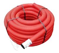 Gaine TPC rouge - POLIECO - Ø 40 mm x 50 mètres - Double peau - Extérieur