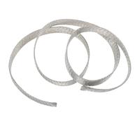 Gaine Tressée en Cuivre Flexible Protection Mise à Terre | Manchon Extensible Plat 1 Mètre, Installation Facile, Adapté Câbles Audio et Fils Marins Argentés