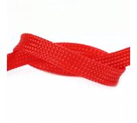 Gaine tressée en Pet, Extensible, pour la Gestion des câbles, Protection des Fils, diamètre 10 mm(Red,50 Meters)