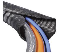 Gaine tressée HellermannTyton Twist-In 05 170-01000 noir polyester 4 à 5 mm au mètre