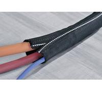 Gaine tressée HellermannTyton Twist-In-FR 50-PET-BK 170-01109 noir polyester 38 à 50 mm 15 m