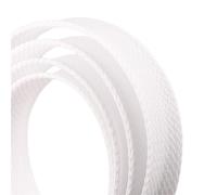 Gaine tressée isolée, Manchon de Fil câble Extensible serré 2mm à 50mm, Tube Gaine en Maille Nylon Ignifuge(White,14mm,15 Meters)