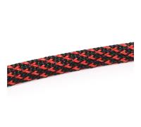 Gaine tressée Multicolore isolée en Pet de 5M, Gaine câble Extensible 2mm à 40mm, Tube Maille Nylon Ignifuge(Black Red,6mm)