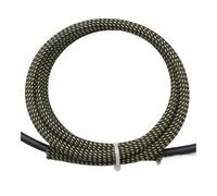 Gaine tressée Pet Noir et Or 1 m - Gaine de Protection de câble Extensible, Pet Haute densité, Ignifuge(Black Gold,4mm)
