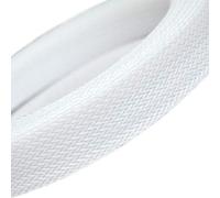 Gaine tressée pour câbles, Tailles Multiples Extensibles d'enveloppe de Fil tressé à Haute densité Multicolore de Douille de câble d'animal FAMILIER(White,6MM*5M)