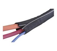 Gaine tressée pour câbles Twist-In-FR 25 Helagaine noir, blanc Ø HellermannTyton 170-01105