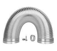 Gaine ventilation flexible diamètre 150 mm, tuyau évacuation semi-rigide 1,5 m aluminium, pour hotte, clim, sèche-linge