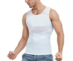 Gaine Ventre Plat Homme Debardeur Compression Débardeur Haut Amincissant Power Fit Gainant Ceinture Maillots De Corps Percko Tshirt Vêtements Sudation sous Vetement Coton Body Tee Shirt pour