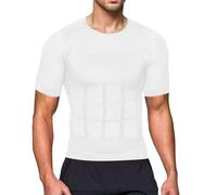 Gaine Ventre Plat Homme sous Vetement T Shirt Compression Powershape sans Manche Tee Maillot De Corps Debardeur Coton Débardeur Power Shape Vest Haut Gainant Debardeurs Marcel pour