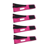 Gaine Visage Anti Double Menton 1 à 5 masques lifting visage en forme de V, raffermissant et amincissant, bandage for le menton les joues(Red-4Pcs)