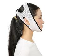 Gaine Visage Anti Double Menton Bande respirante for le visage en V, rehaussant les joues, masque fin for réduire double menton, bandage modelant la ligne, ceinture raffermissante et tendue(Black)