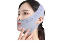 Gaine Visage Anti Double Menton Bandeau amincissant jour et nuit for le visage, masque raffermissant en V for menton, sangle raffermissante portable(Grey)
