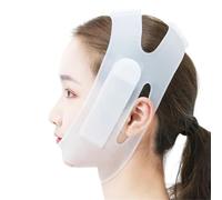 Gaine Visage Anti Double Menton Masque facial en silicone forme de V for lifting du visage, bandage amincissant for les joues, le menton et cou