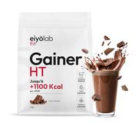 GAINER HT | 2 Sources de Protéines Natives + 2 Sources de Glucides + MCT | Gainer Prise de Masse Musculation | Whey + Caséine + Maltodextrine + Psyllium | Boisson Shaker Goût Chocolat | 2 kg | Eiyolab