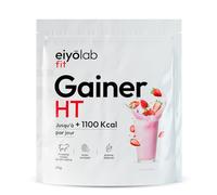 GAINER HT | 2 Sources de Protéines Natives + 2 Sources de Glucides + MCT | Whey + Caséine + Maltodextrine + Psyllium | Gainer Prise de Masse Musculation | Boisson Shaker Goût Fraise | 2 kg | Eiyolab