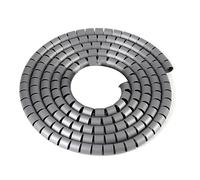 Gaines de Câbles,Gaine Cable Informatique 1 mètre 8/10/16/22/28/32mm Tube d'enroulement Spirale Gaine Ignifuge câble Manchon de Protection Ligne Organisateur Tuyau(Gray,28mm 1m)