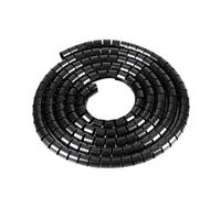 Gaines de Câbles,Gaine Cable Informatique 1 mètre 8/10/16/22/28/32mm Tube d'enroulement Spirale Gaine Ignifuge câble Manchon de Protection Ligne Organisateur Tuyau(Black,8mm 1m)