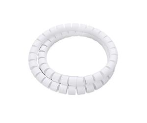 Gaines de Câbles,Gaine Cable Informatique 1 mètre 8/10/16/22/28/32mm Tube d'enroulement Spirale Gaine Ignifuge câble Manchon de Protection Ligne Organisateur Tuyau(White,22mm 1m)