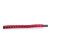 Gaines de Câbles,Gaine Cable Informatique Manchon de câble tressé 5M, 3.0mm 4mm, Simple Pet Extensible en Nylon for Clavier données USB, Gaine Protection, enveloppe Fil(Red,3.0MM)