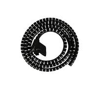 Gaines de Câbles,Gaine Cable Informatique Tube en Spirale De 5 Mètres PE Masquer Organisateur Flexible Tuyau D'enroulement Traité Câbles Manchons Cordon Rétractable DIA 15mm(Black)