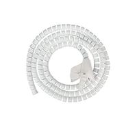 Gaines de Câbles,Gaine Cable Informatique Tube en Spirale De 5 Mètres PE Masquer Organisateur Flexible Tuyau D'enroulement Traité Câbles Manchons Cordon Rétractable DIA 15mm(White)
