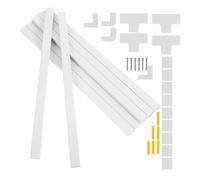 Gaines de Câbles Murales PVC Blanches pour Téléviseur, Cache-Fils | Cache Prises et Fils Électriques, Installation Facile, Conception Flexible, pour Salon, Audio et Vidéo