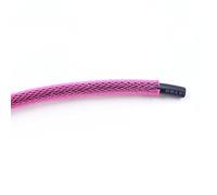 Gaines de Câbles Réutilisable Manchon de câble tressé 5M, 3.0mm 4mm, Simple Pet Extensible en Nylon for Clavier données USB, Gaine Protection, enveloppe Fil(Rose Red,3.0MM_5M)
