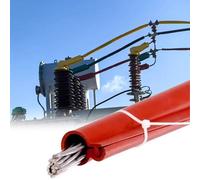 Gaines Isolantes En Silicone Pour Sous-stations Rouges, Gaine Protection Pour Câbles Haute Tension Avec Clipsage, Barre Isolante Pour Câbles(Dia 0.9in(24mm),5ft/1.5m)