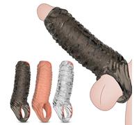 Gaines pour Pénis 3PCS - Gaine Penien Gode Sextoys Homme,Agrandir le Pénis Extenseur de Pénis Masculin,Manchon Penis Cockring Anneau Penien - Anneau Homme,Retardant Éjaculation