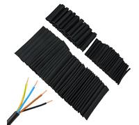 Gaines thermorétractables,Tubes thermorétractables,Gaine thermorétractable industrielle 127X pour fils | Assortiment de tubes d'enveloppe de manchon de câble électrique, 7 tailles, Kit de