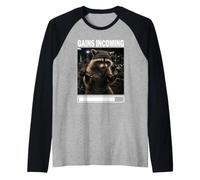 Gains Incomming Funny Trash Gym Fitness Fighter Cadeau Manche Raglan
