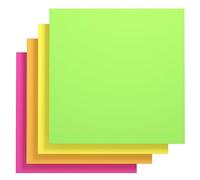 Gaint Creative - Lot de 4 blocs de notes adhésives pour réunion, 300 mm x 300 mm, pour brouillons, présentations, ateliers, outil d'organisation autocollant (4 couleurs brillantes)