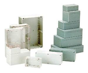 Gainta G218C Boîtier en polycarbonate étanche Gris clair avec couvercle transparent 222 x 146 x 55 mm