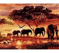 Gaira Painting by Numbers Troupeau d'éléphants