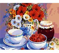 Gaira Peinture par numéros Nature morte aux framboises