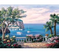 Gaira Peinture par numéros Terrasse au-dessus du port