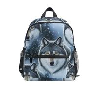 GAIREG Cool Wolves Sac à dos gris pour tout-petits filles garçons enfants sac d'école préscolaire maternelle, Cool Wolves Gris, 3-5 Years, Sacs à dos mignons