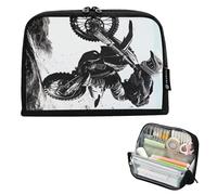 GAIREG Dirt Bike Jump Print Trousse à crayons avec rabat magnétique convertible pour l'école et les voyages