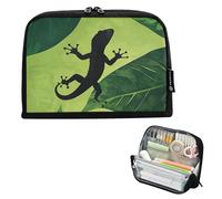 GAIREG Gecko Trousse à crayons sur pied avec fermeture éclair magnétique à rabat sur le dessus, organiseur de stylos multi-compartiments pour voyage et école
