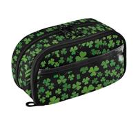 GAIREG Green Clover Trousse à crayons Organiseur scolaire | Pochette de papeterie pour étudiants, avec une disposition en deux sections ; un étui, fournitures non incluses