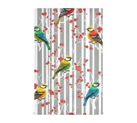GAIREG Lot de 4 torchons absorbants imprimés avec oiseaux colorés et branches blanches, 71 x 45,7 cm