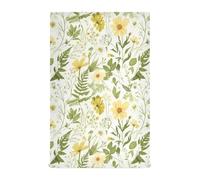 GAIREG Lot de 4 torchons absorbants imprimés fleurs sauvages, jaune et blanc, 71,1 x 45,7 cm