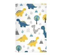 GAIREG Lot de 6 torchons de cuisine absorbants imprimés dinosaures de dessin animé, blanc, 71 x 45,7 cm